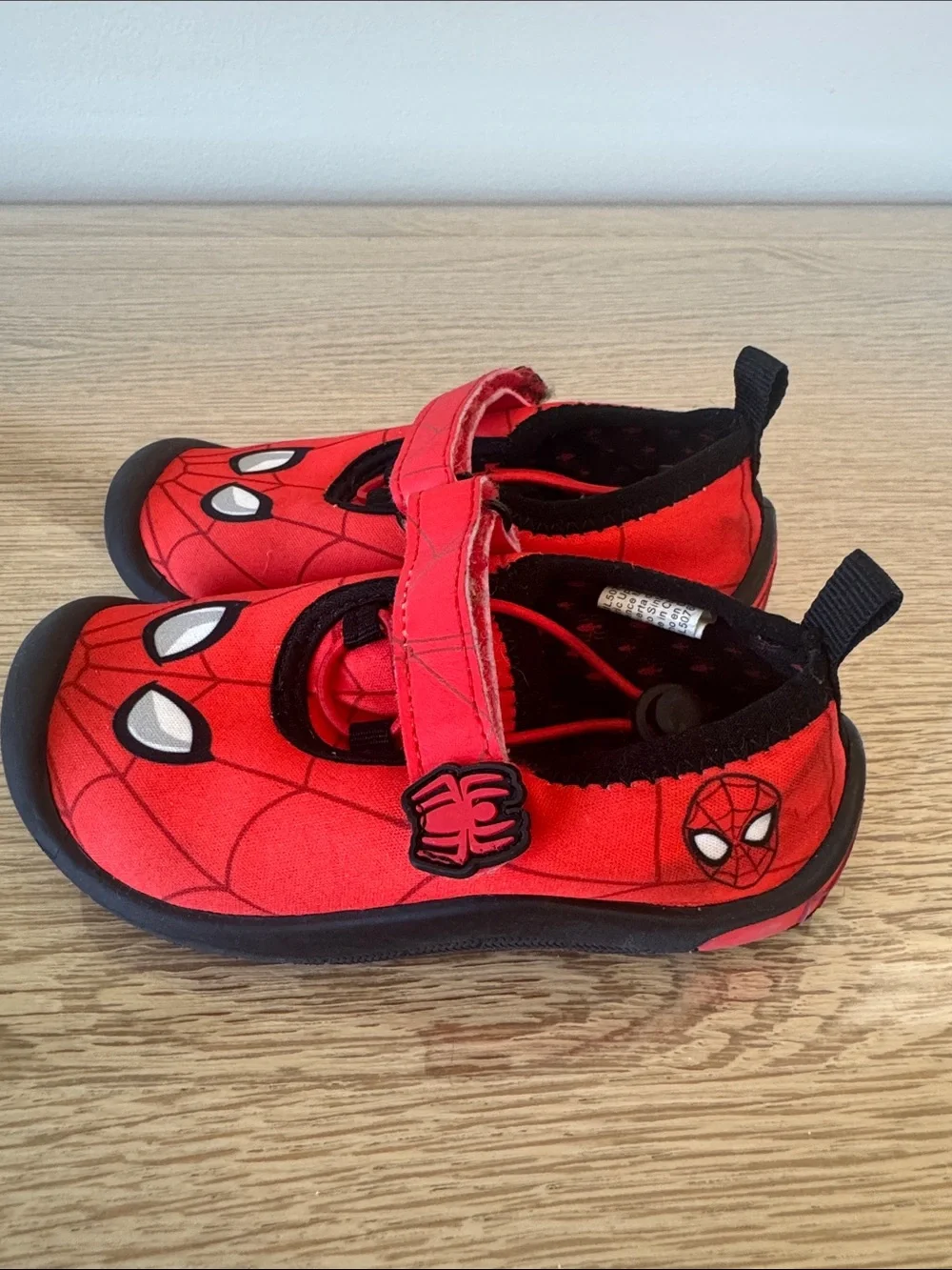 Kids Red Spider-Man Velcro Water Shoes - Kids Size 7/8